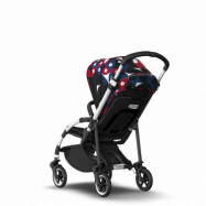 Bugaboo  Bugaboo Bee 6 seat stroller aluminium base, black fabrics, animal explorer red/blue sun canopy