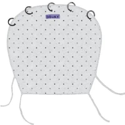 Dooky barnvagnsgardin, grey crowns