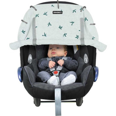 Dooky barnvagnsgardin, svala grön