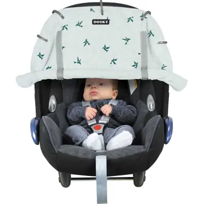 Dooky barnvagnsgardin, svala grön