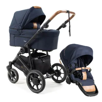 Emmaljunga Super Sonic duovagn, outdoor dark navy