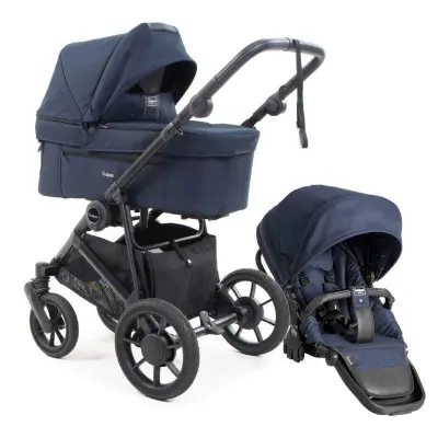 Emmaljunga Super Sonic duovagn, urban dark navy
