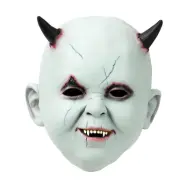 Latexmask Babyface Med Horn