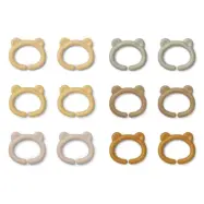Liewood barnvagnsringar Benedict 12-pack, safari multi mix