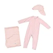 Mini Dreams UV-dräkt, keps och filt i mesh, rosa