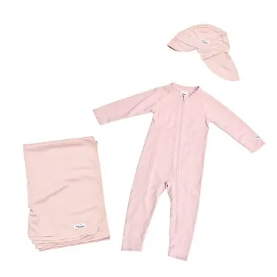 Mini Dreams UV-dräkt, keps och filt i mesh, rosa
