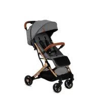 Momi - Estelle Barnvagn Grå/Guld - Guldram