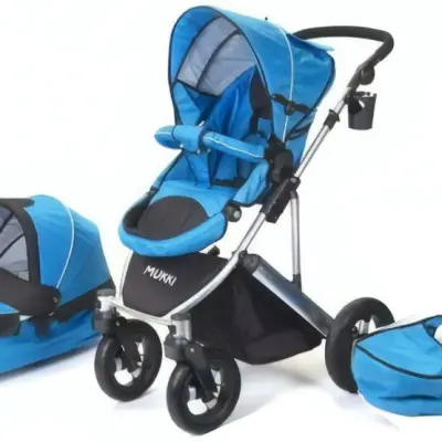 Mukki - Barnvagn Med Liggdel Combi Daily Transporter Röd