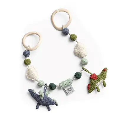 Sebra virkat barnvagnshänge, dragon tales