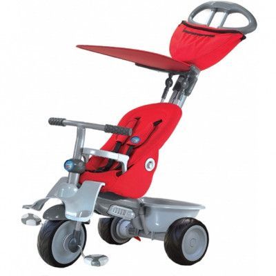smarTrike Smartrike - Barnvagn - 4-In-1-Trehjuling Recliner Junior Röd/Grå