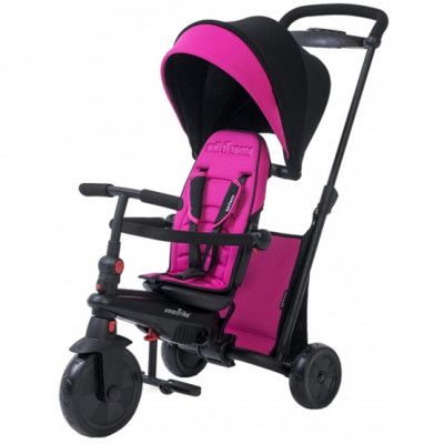 smarTrike Smartrike - Barnvagn - 7-In-1-Trehjuling Smartfold 500 Svart/Rosa