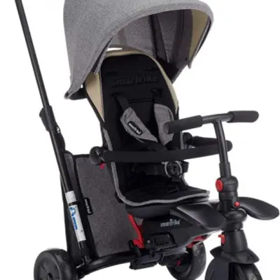 smarTrike Smartrike - Barnvagn - 7-In-1 Trehjuling Smartfold 600S Junior Svart/Grå
