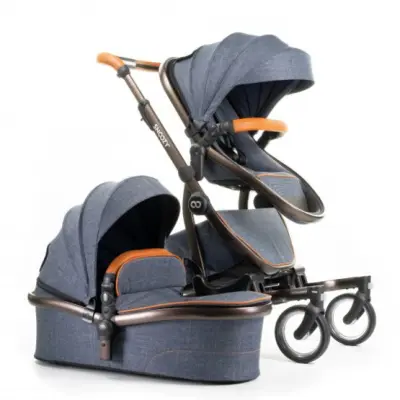 Snoozy - Barnvagn Med Liggdel One Sports 108 Cm Mörkgrå