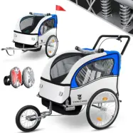 Viking Choice Barncykelvagn - Cykelvagn - 2-Sits - Stötdämpare - Blå