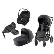 Britax Smile 5Z duovagn + Maxi-Cosi Coral Slide Pro babyskydd + isofixbas