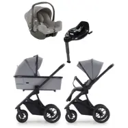 Crescent Prestige 2 Classic duovagn + Joie i-Snug 2 babyskydd + isofixbas
