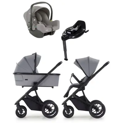 Crescent Prestige 2 Classic duovagn + Joie i-Snug 2 babyskydd + isofixbas