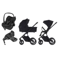 Crescent Prestige 2 Classic duovagn + Maxi-Cosi Pebble Slide Pro babyskydd + isofixbas