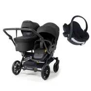 Emmaljunga Double Sento syskonvagn 2027 + BeSafe iZi Go Modular X2 babyskydd