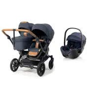 Emmaljunga Double Sento syskonvagn 2027 + Britax Römer Baby-Safe Pro babyskydd