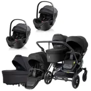 Emmaljunga Double Sento tvillingvagn 2027 + Britax Römer Baby-Safe Pro babyskydd