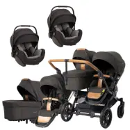 Emmaljunga Double Sento tvillingvagn 2027 + Nuna Arra Flex babyskydd