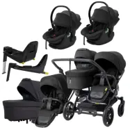 Emmaljunga Double Sento tvillingvagn 2027 + Thule Maple babyskydd + isofixbaser