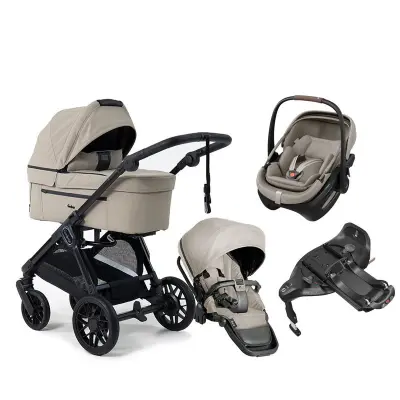 Emmaljunga Sento duovagn Ergo+ 2027 + Maxi-Cosi Coral Slide Pro babyskydd + isofixbas