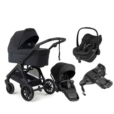 Emmaljunga Sento duovagn Ergo+ 2027 + Maxi-Cosi Pebble Slide Pro babyskydd + isofixbas
