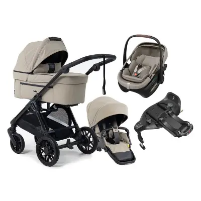 Emmaljunga Sento duovagn Flat+ 2027 + Maxi-Cosi Coral Slide Pro babyskydd + isofixbas