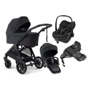 Emmaljunga Sento duovagn Flat+ 2027 + Maxi-Cosi Pebble Slide Pro babyskydd + isofixbas