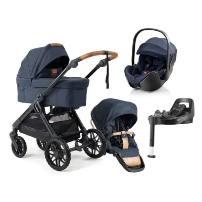 Emmaljunga Sento Max duovagn Ergo+ 2027 + Britax Römer Baby-Safe Pro babyskydd + isofixbas