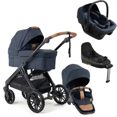 Emmaljunga Sento Max duovagn Flat+ 2027 + Axkid Zero Pro babyskydd + isofixbas