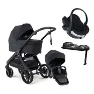Emmaljunga Sento Max duovagn Flat+ 2027 + BeSafe iZi Go Modular X2 babyskydd + isofixbas