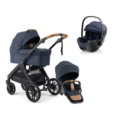 Emmaljunga Sento Max duovagn Flat+ 2027 + Britax Römer Baby-Safe Pro babyskydd