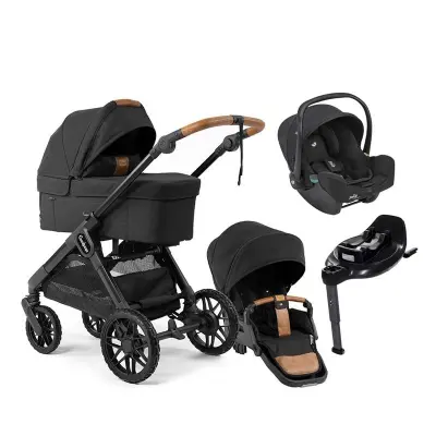 Emmaljunga Sento Max duovagn Flat+ 2027 + Joie i-Snug 2 babyskydd + isofixbas