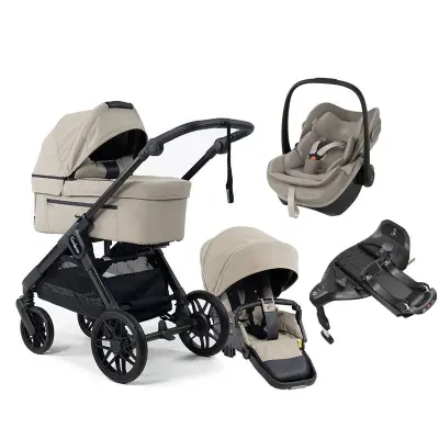 Emmaljunga Sento Max duovagn Flat+ 2027 + Maxi-Cosi Pebble Slide Pro babyskydd + isofixbas