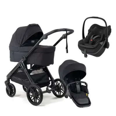 Emmaljunga Sento Max duovagn Flat+ 2027 + Maxi-Cosi Pebble Slide Pro babyskydd