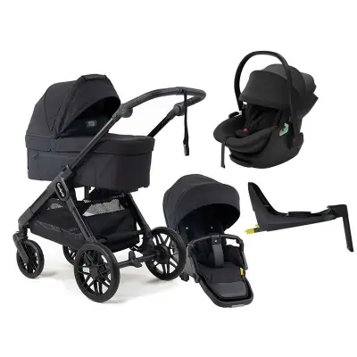 Emmaljunga Sento Max duovagn Flat+ 2027 + Thule Maple babyskydd + isofixbas