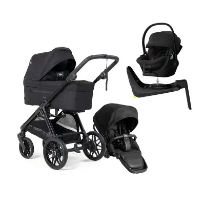 Emmaljunga Sento Pro duovagn Ergo+ 2026 + Thule Maple babyskydd + Bas