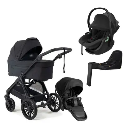 Emmaljunga Sento Pro duovagn Ergo+ 2027 + Thule Maple Connect babyskydd + isofixbas