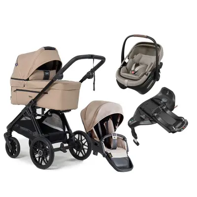 Emmaljunga Sento Pro duovagn Flat+ 2026 + Maxi-Cosi Coral Slide Pro babyskydd + isofixbas