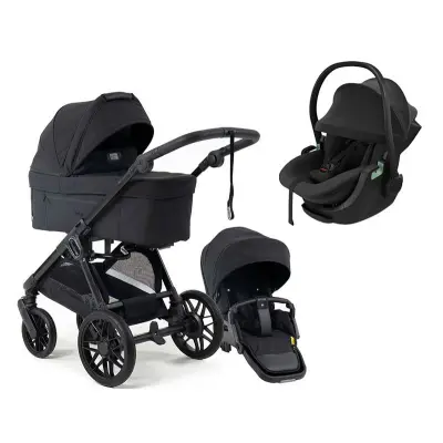 Emmaljunga Sento Pro duovagn Flat+ 2027 + Thule Maple Connect babyskydd