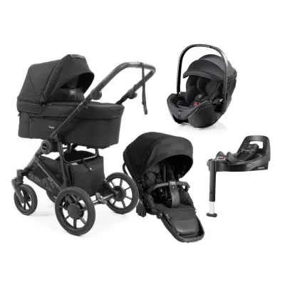Emmaljunga Super Sonic duovagn + Britax Römer Baby-Safe Pro babyskydd + isofixbas