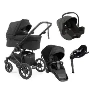 Emmaljunga Super Sonic duovagn + Joie i-Snug 2 babyskydd + isofixbas