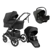 Emmaljunga Super Sonic duovagn + Joie i-Snug 2 babyskydd
