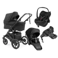Emmaljunga Super Sonic duovagn + Maxi-Cosi Pebble Slide Pro babyskydd + isofixbas