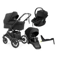 Emmaljunga Super Sonic duovagn + Thule Maple babyskydd + isofixbas