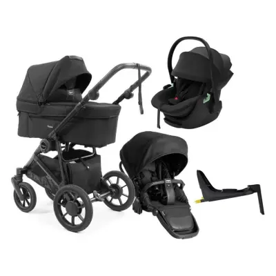 Emmaljunga Super Sonic duovagn + Thule Maple babyskydd + isofixbas