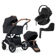 Emmaljunga Super Sonic duovagn + Thule Maple Connect babyskydd + isofixbas